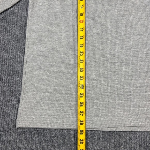 LL Bean Shirt Men's L Gray Long Sleeve Henley Thermal Traditional Fit Cotton - Picture 7 of 7